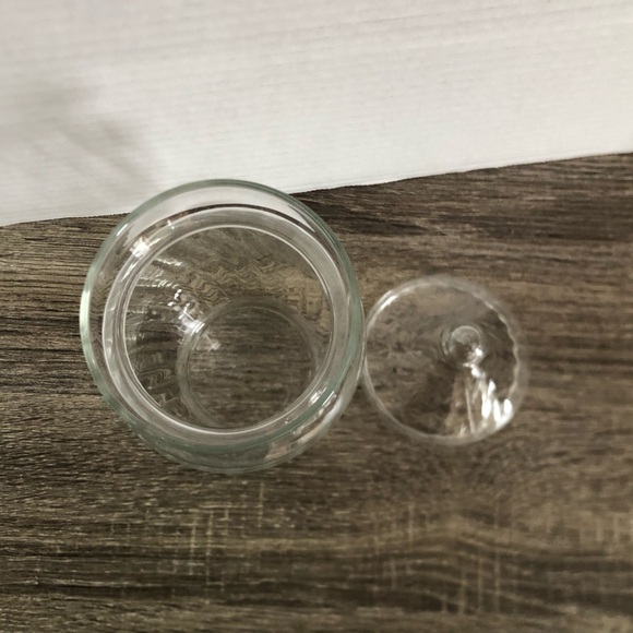 Clear Glass Apothecary Jar with Optic Swirl Design - Picture 7 of 9